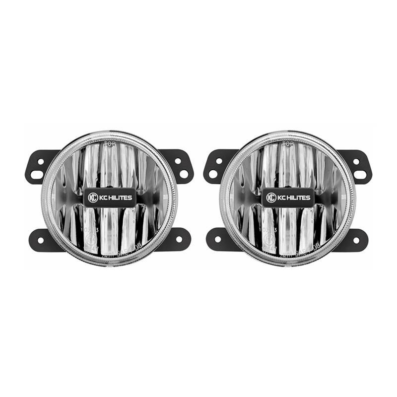 Jeep JL Fog Lights - KC HiLiTES - Gravity G4 LED - Clear - `18-`24